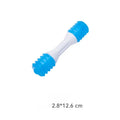 Dual-colour TPR and PU puppy teething chew toy for small to medium dogs.