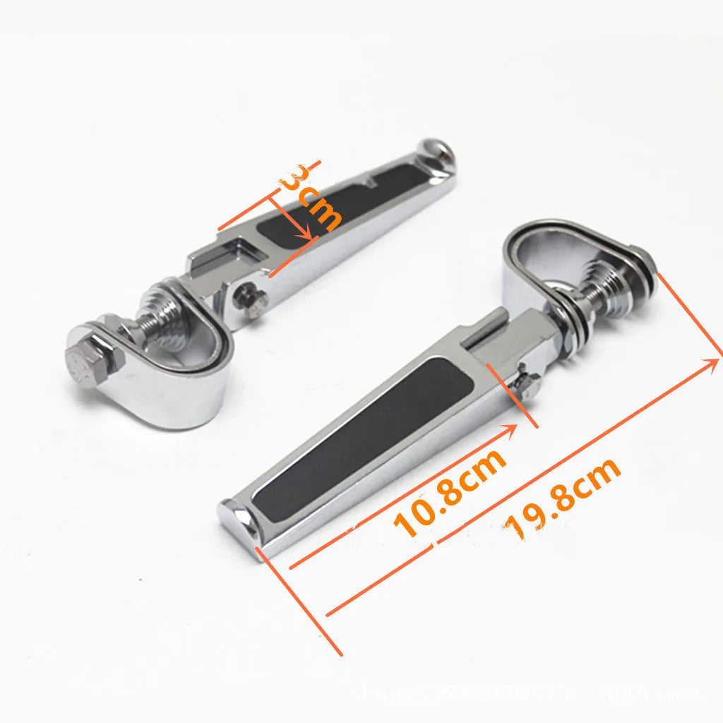Aluminium alloy motorcycle gear shift pedal lever with rubber grip in silver finish
