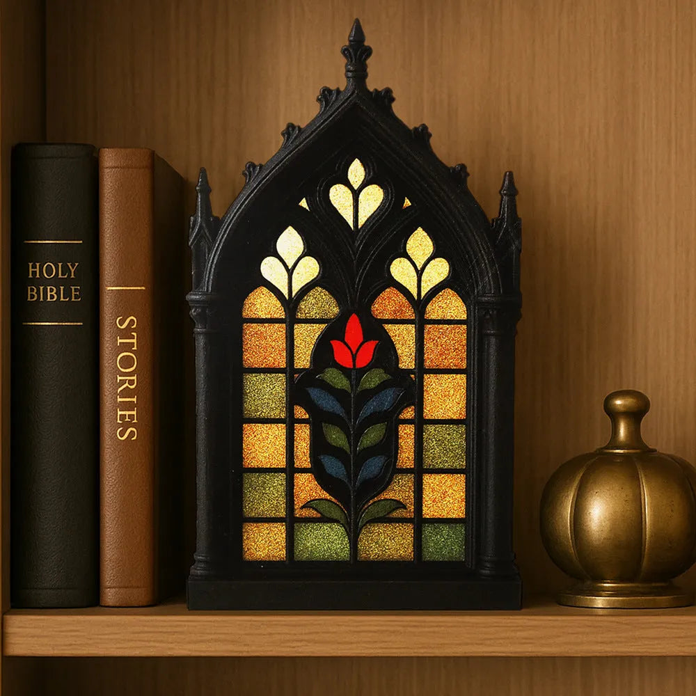 Black wooden Gothic arch door frame wall rack in one of three colour finishes: BS4468, Bs4574, or MS11003.