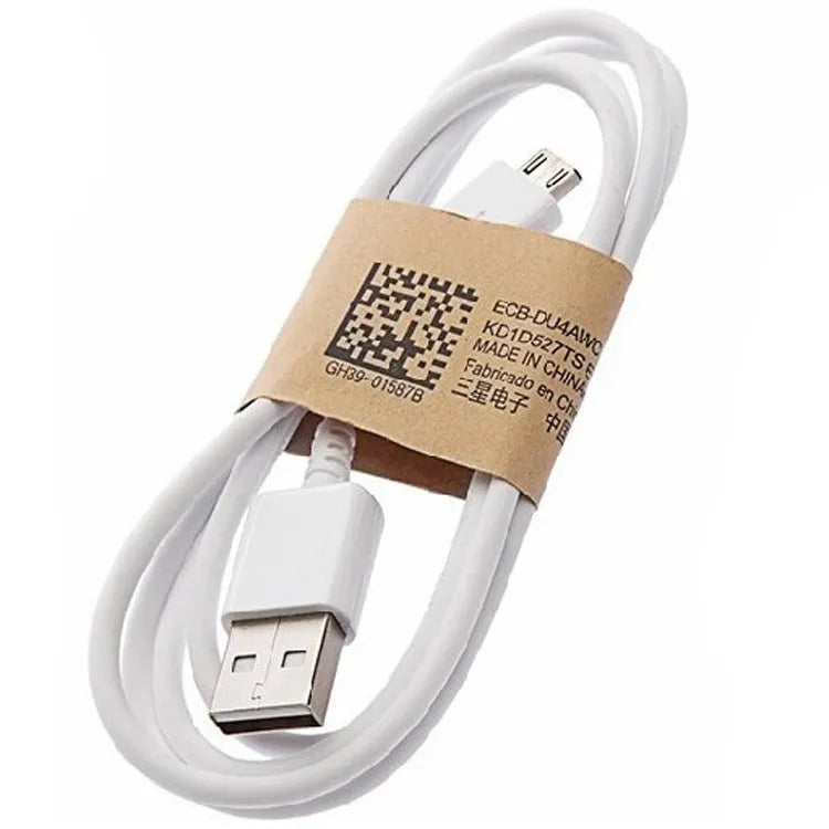 Black Android Micro USB data cable for phone charging and data transfer