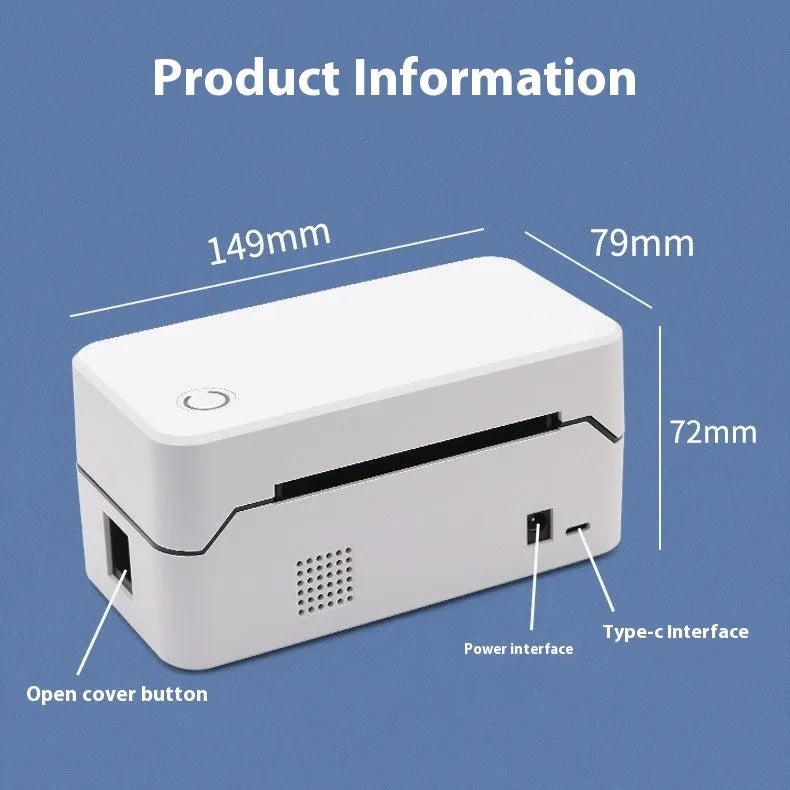Compact thermal express printer with Bluetooth and USB connectivity for receipt and order printing