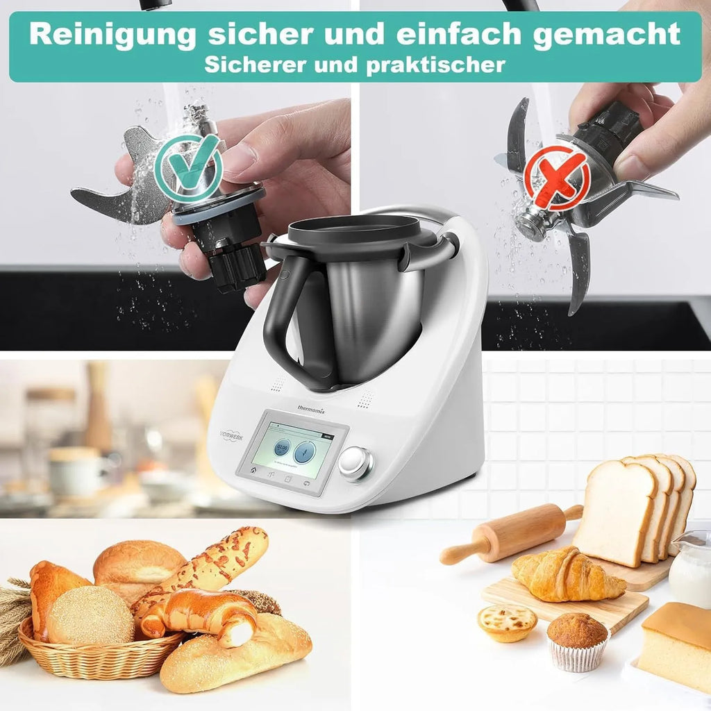 Thermomix ceramic dough kneading knife for TM5 and TM6 machines