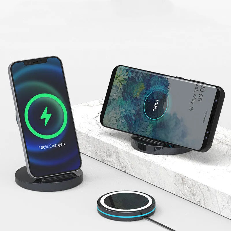 Magnetic wireless charging stand with folding 3-in-1 design for iPhone 12 compatibility