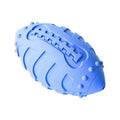 Thickened rubber rugby ball dog toy with squeaker in light green colour