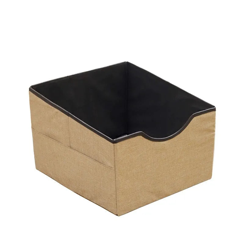 Four-season portable long-distance pet car nest in Oxford fabric for cats, available in Gray Khaki Blue Cyan