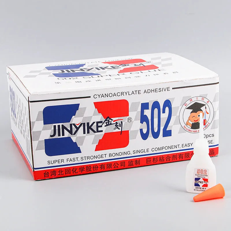Tube of instant strong shoe repair glue in 3g and 8g sizes for fixing soles and heels.