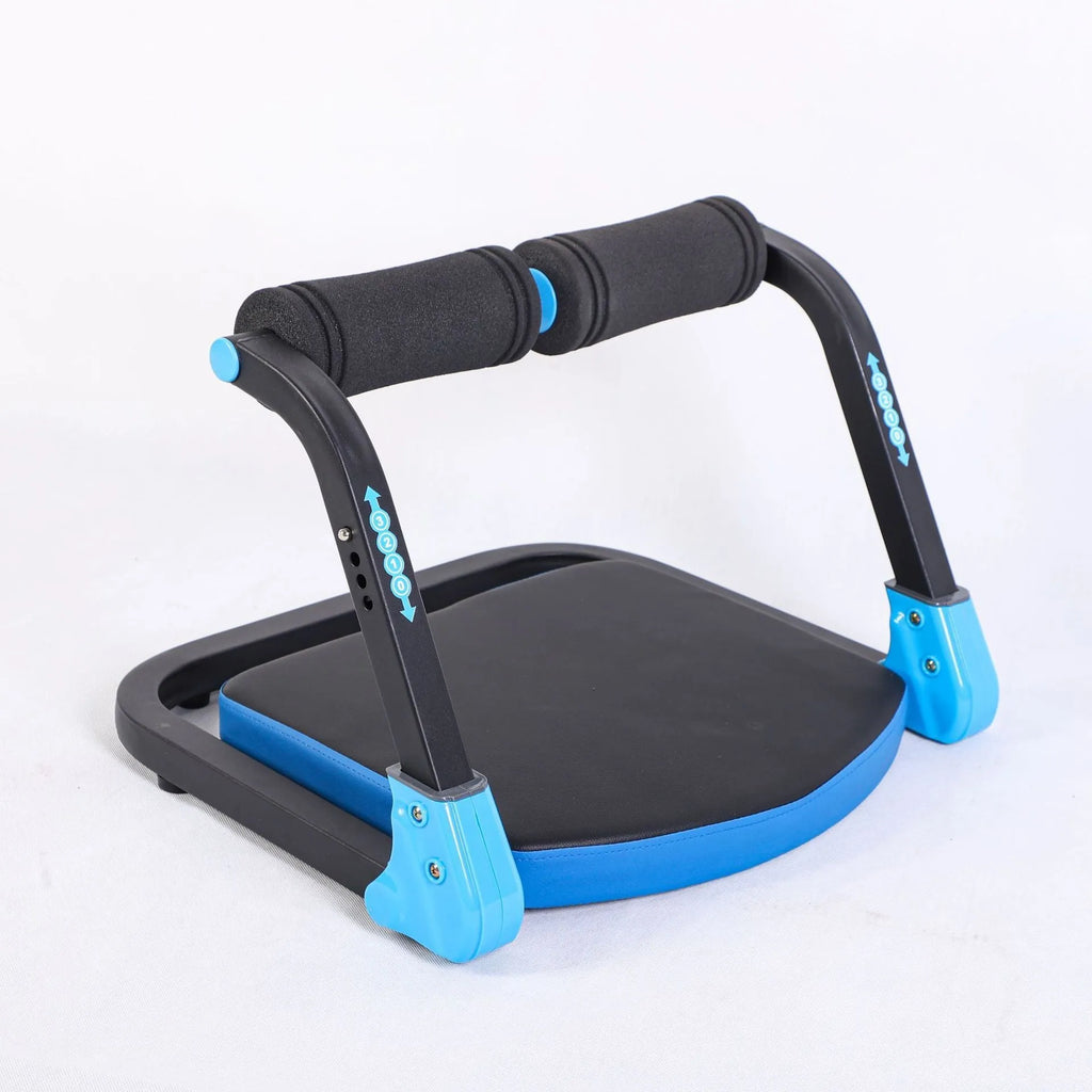 Mini multifunctional abdominal device for fitness training in sky blue or red colour