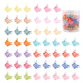50 glitter butterfly hair claw clips in 14 colours displayed on white background