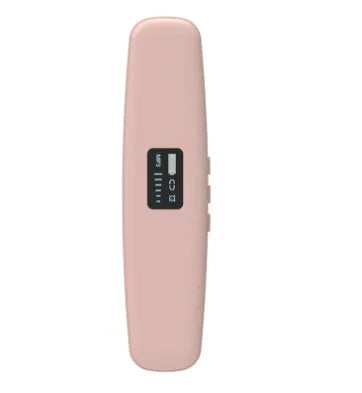 Bone conduction wireless Bluetooth music box in black with USB recharge port and timing control buttons