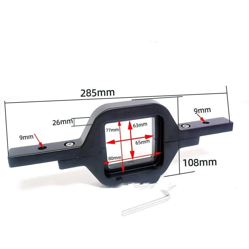 Black aluminium alloy reversing light bracket for Jeep Wrangler off-road vehicles