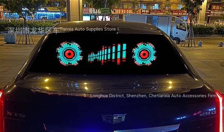 90cm by 25cm car voice control rhythm lamp with electroluminescent panel showing multiple light pattern displays