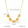 Stainless steel heart necklace with electroplated finish in HC-N40093 colour