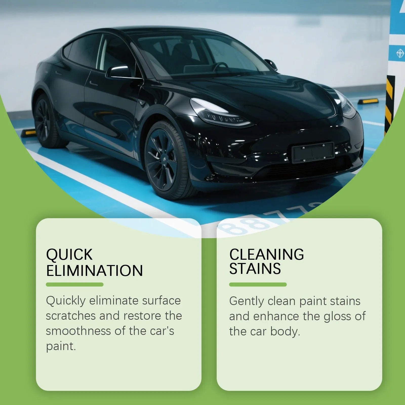 100g car paint scratch recovery cream tube measuring 3.8 x 16.3cm with water-based formula