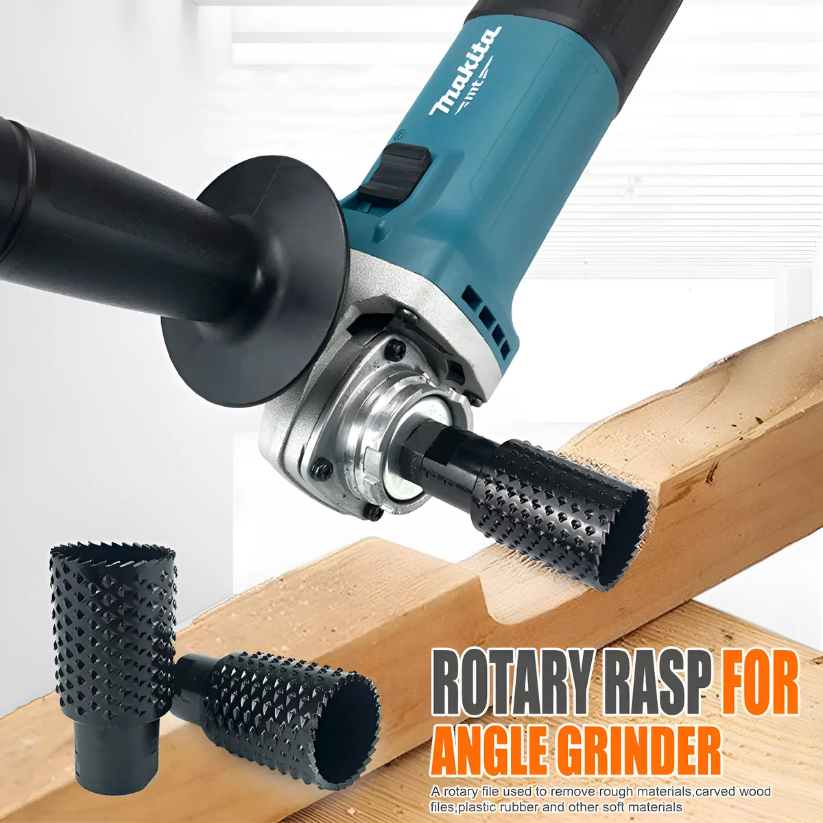 Spherical grinding head attachment for angle grinder with M10 and M14 thread specifications