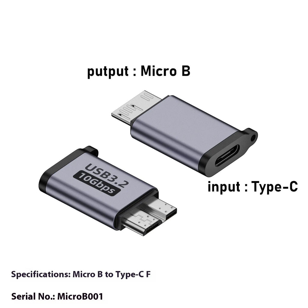 USB AM to Micro-B adapter with 5-pin male connector for old mobile hard drives and phones