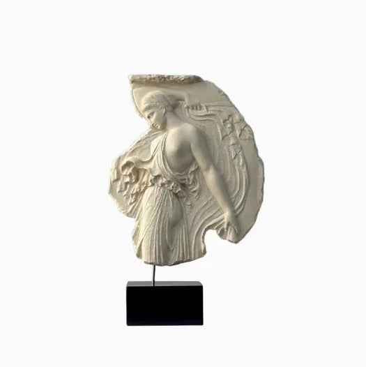 Wine goddess ornament sculpture in synthetic resin measuring 35cm tall