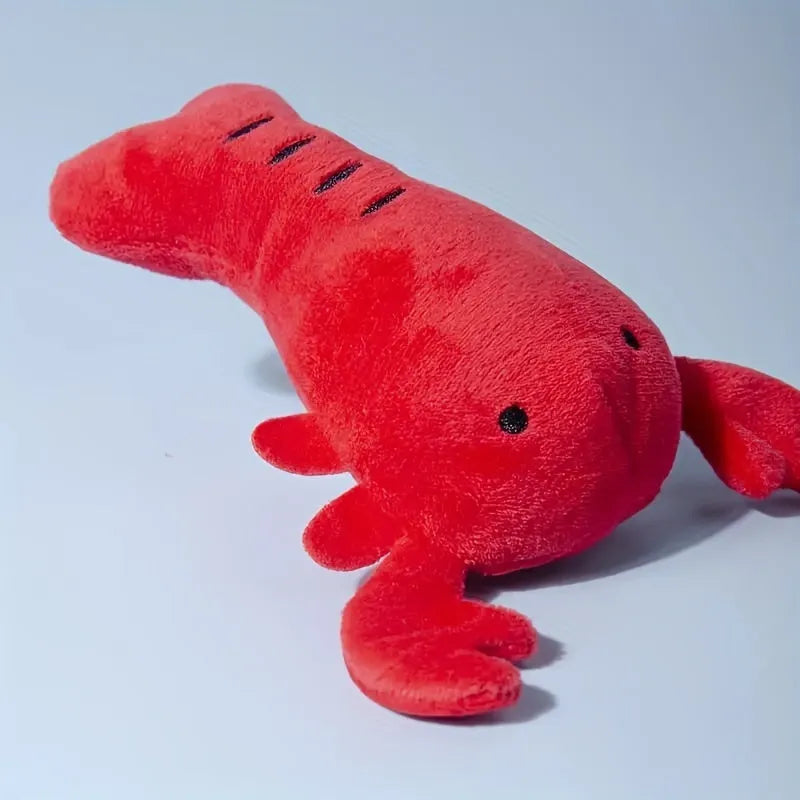 Red squeaky lobster stuffed dog toy for small and medium breed dogs