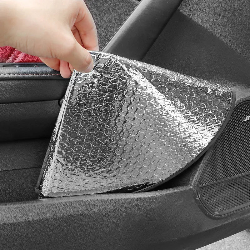 Aluminium foil steering wheel sunshade cover with brand logo pattern for universal fit