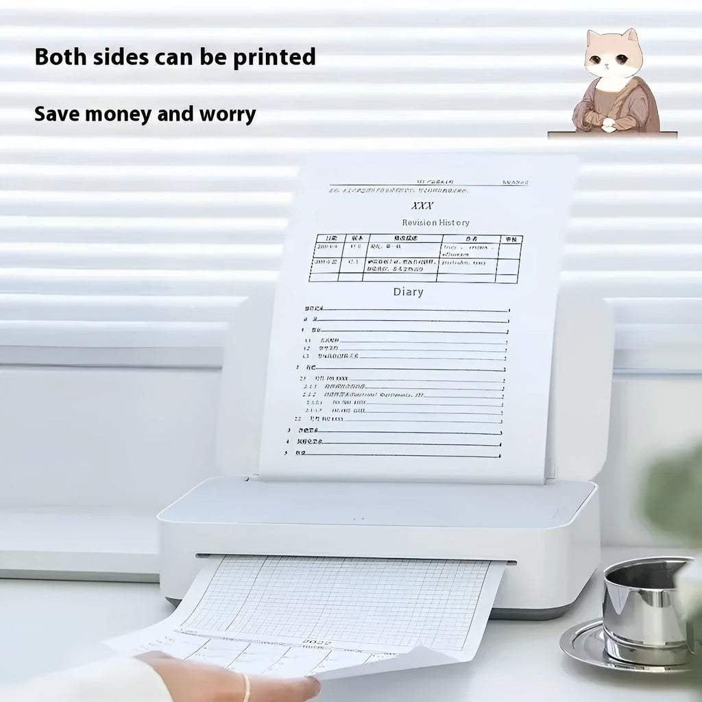 Small plastic household intelligent printer with ribbon cartridge system for computer, office and learning versions