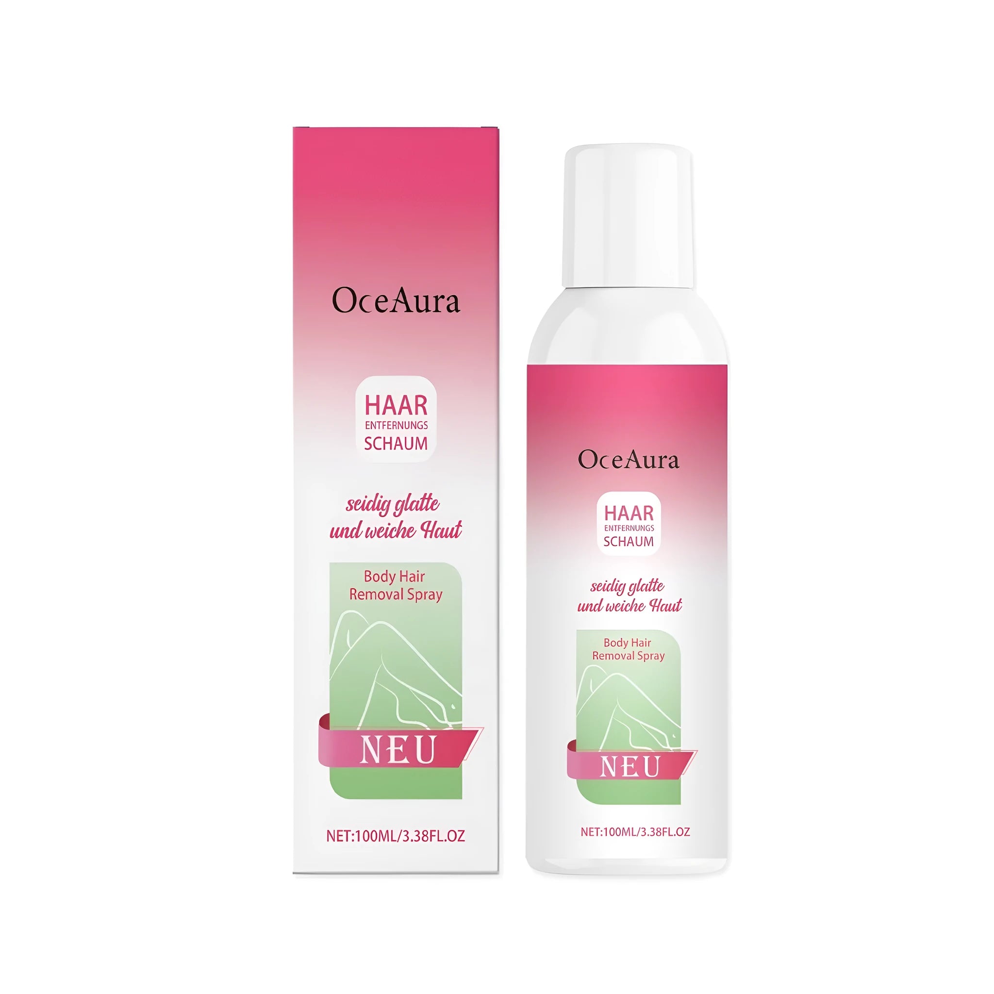 100ml spray bottle of body hair removal solution with calcium thioacetate formula