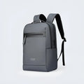 Graphite grey USB business backpack with Oxford cloth exterior and visible sewing thread construction