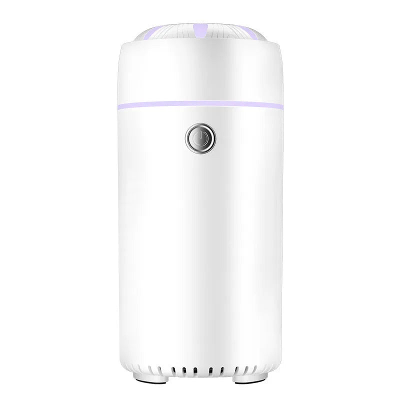 Car aroma diffuser ultrasonic essential oil humidifier in column shape 69x146mm USB powered plastic