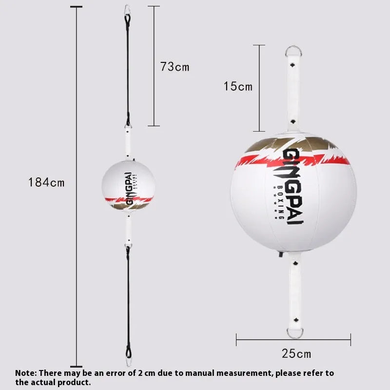 Hanging boxing speed ball in black, green and black, or white colours for reaction training