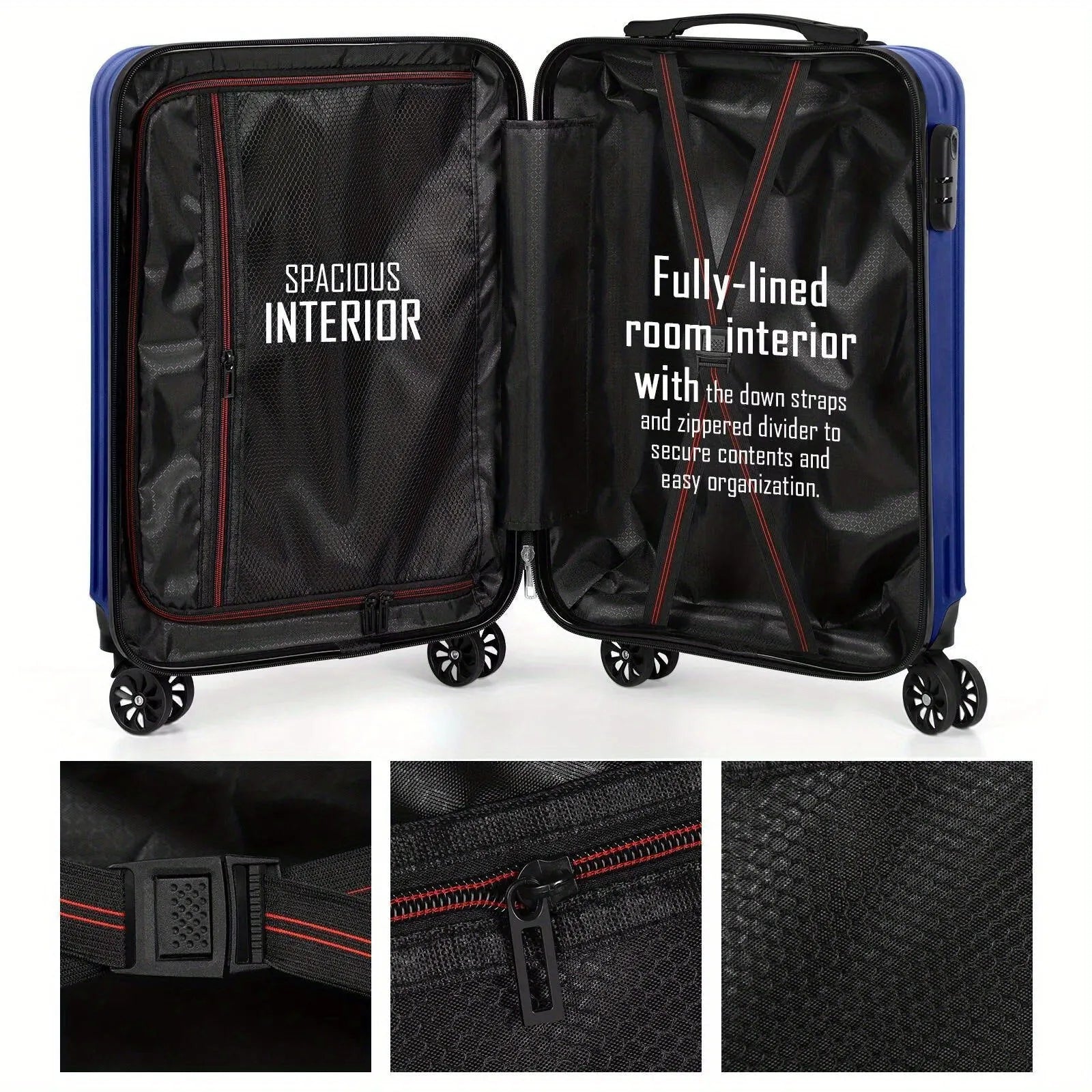 Aluminium alloy 20-inch suitcase and 14-inch mini box travel set with a towel.
