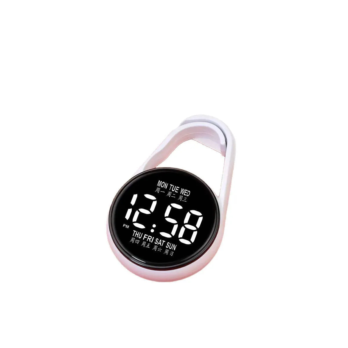 LED electronic watch with weekday display in waterproof mini design showing ten colour options