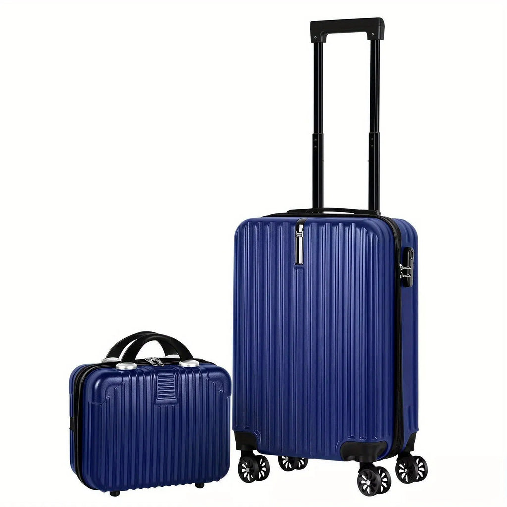 Aluminium alloy 20-inch suitcase and 14-inch mini box travel set with a towel.