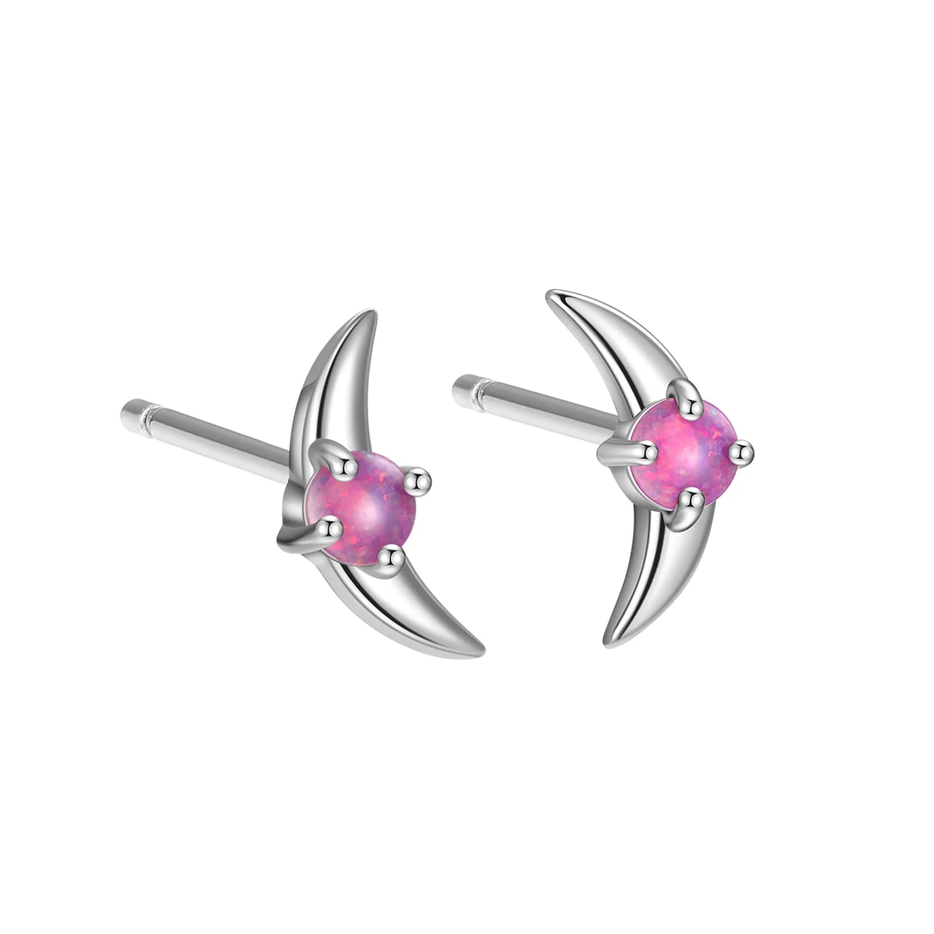 925 sterling silver geometric earrings with electroplated finish and stone accents in platinum or gold colour
