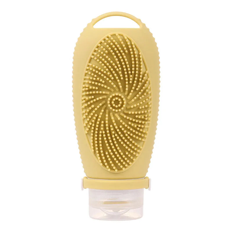 Silicone bath brush storage bottle in various colours with 100ml capacity