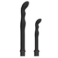 Black silicone hosepipe flusher with enema attachment for drain cleaning