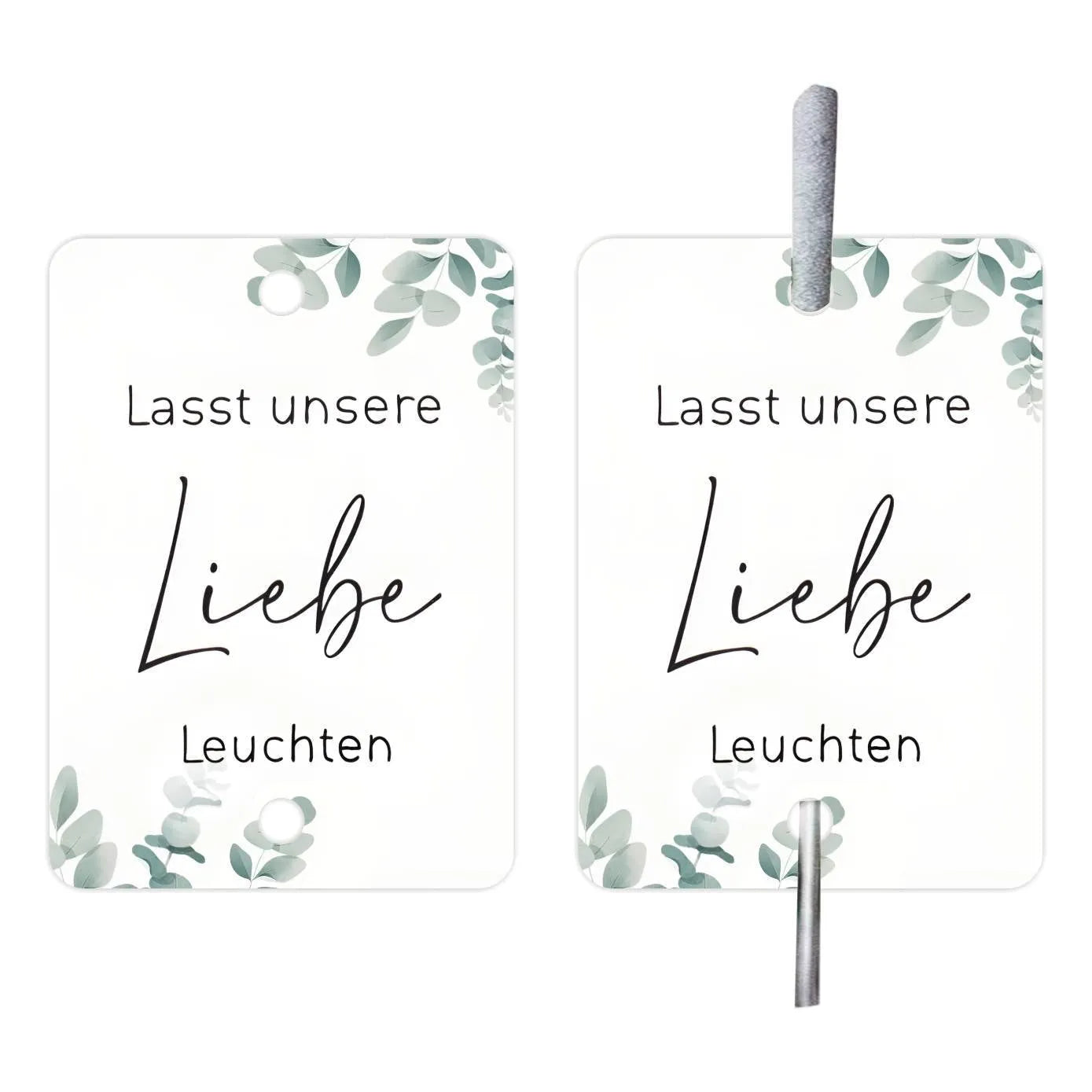 Pack of 50 white decorative paper labels with Fireworks and I Make Love print for events.
