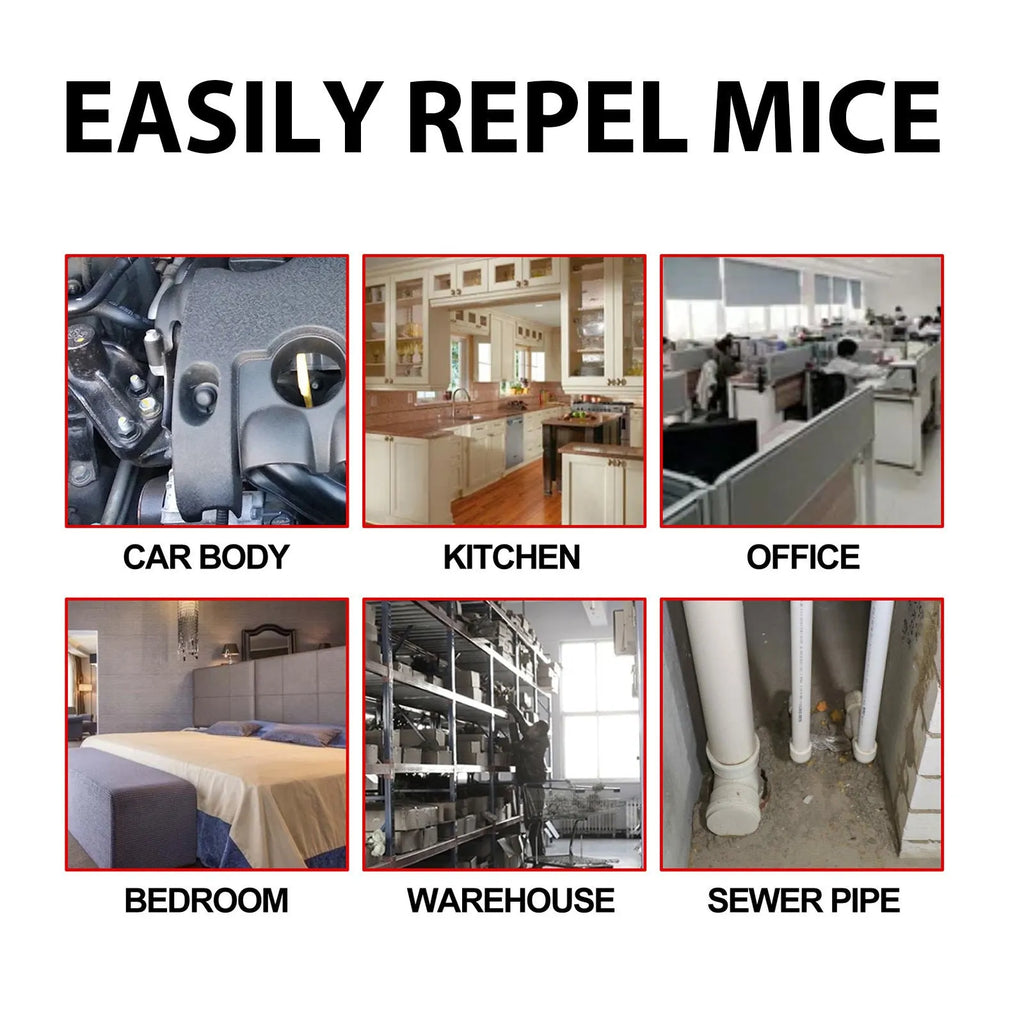 60ml bottle of natural rat repellent spray with essential oils of clove, peppermint, camphor and chilli.