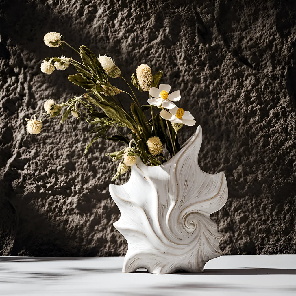 French art ceramic vase with coloured glaze finish in European style design