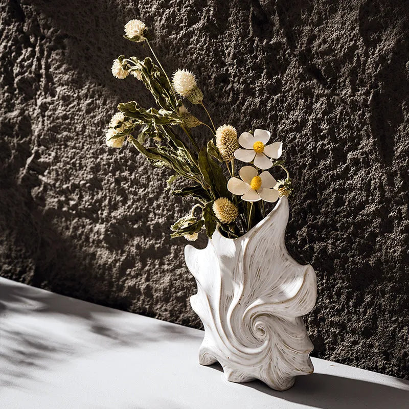 French art ceramic vase with coloured glaze finish in European style design