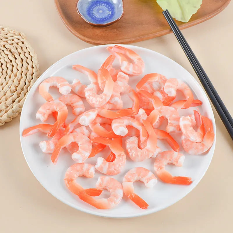 PVC simulation shrimp keychain on a key ring, showing its 1.5cm thickness and modern design.