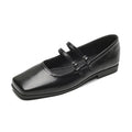 Genuine leather women's Mary Jane shoes with cross buckle strap in silver colour
