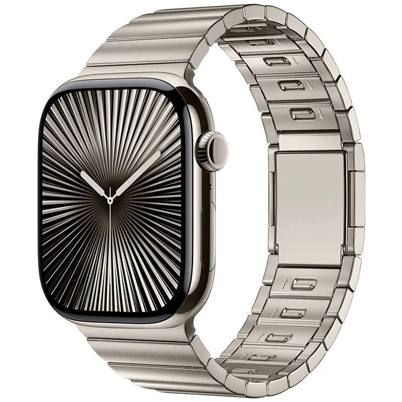 Stainless steel magnetic clasp Apple Watch band in multiple colour options