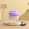 Green plastic salad cup with integrated spoon in lid, shown with leak-proof seal.