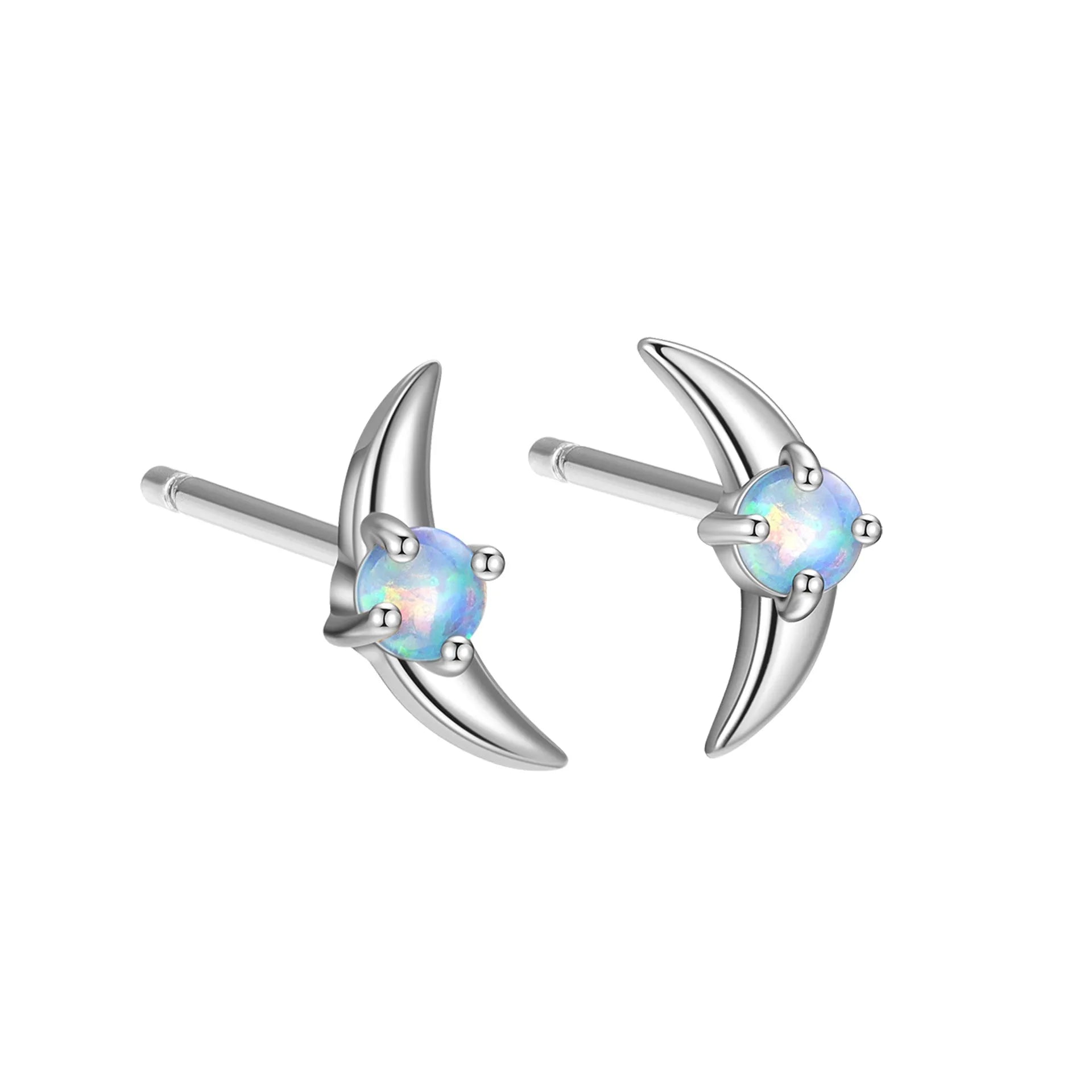 925 sterling silver geometric earrings with electroplated finish and stone accents in platinum or gold colour