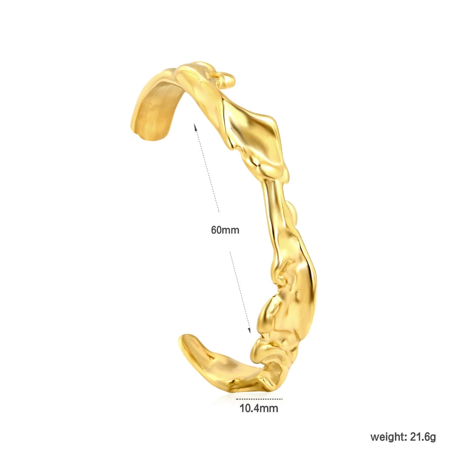 Stainless steel luxury-inspired bracelet in silver, gold, and two-tone colour options