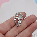 Electroplated alloy magpie bird pendant charm for DIY jewellery making