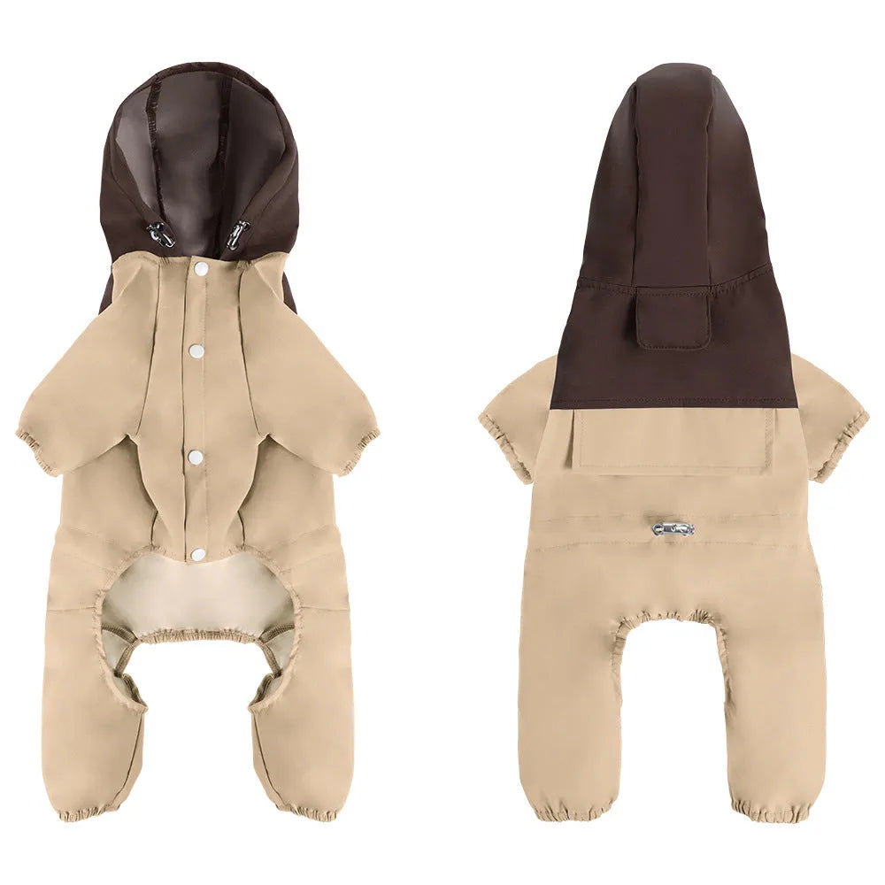 British style waterproof polyester jacket for small and medium sized dogs in multiple colours