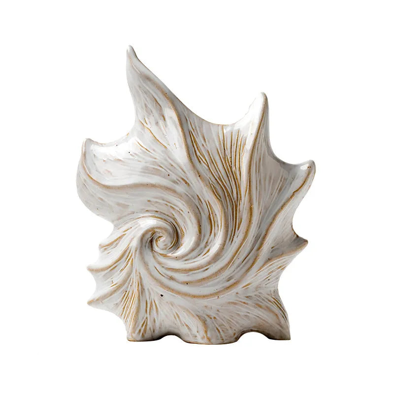 French art ceramic vase with coloured glaze finish in European style design