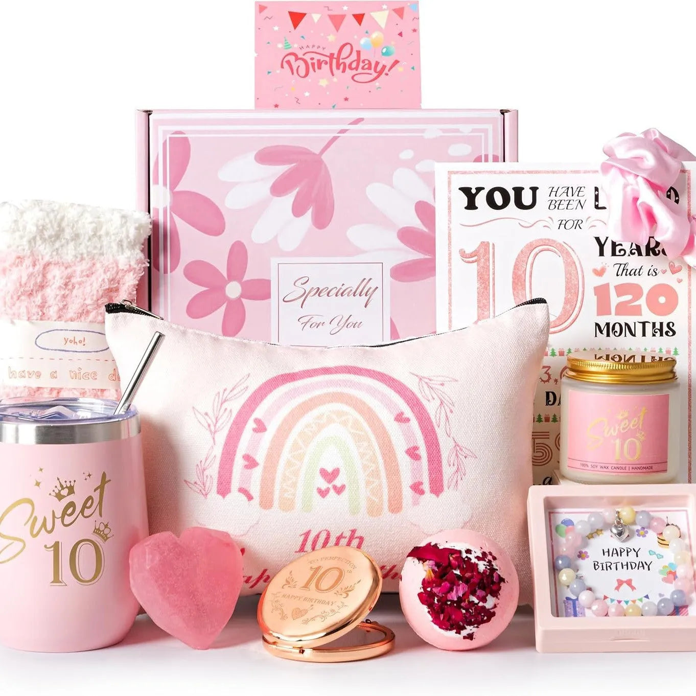 Aromatherapy candle bath gift box with soy wax candles and bubble bath products in modern simplicity design