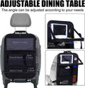 Black Oxford cloth car seat storage bag hanging on headrest with 42x30cm dimensions