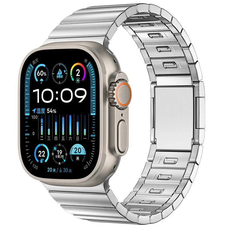 Stainless steel magnetic clasp Apple Watch band in multiple colour options