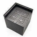 Four black plastic thickened foot mats for bed legs and sofa feet